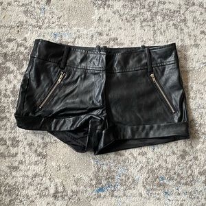Faux Leather Shorts